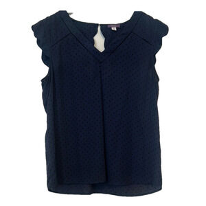 Truly Poppy Navy Polka Dot Blouse, Large